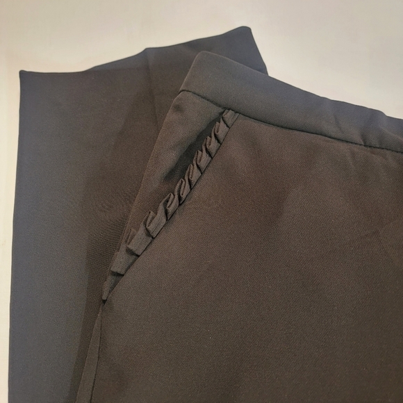 Valerie Steven's size 16 dark brown pants with ruffles on pockets. - Picture 3 of 11